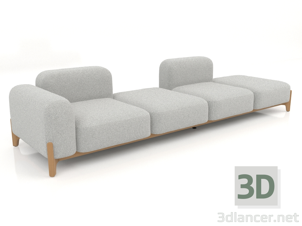3D modeli Modüler kanepe (bileşim 17) - önizleme