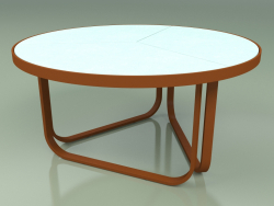 Coffee table 009 (Metal Rust, Glazed Gres Water)