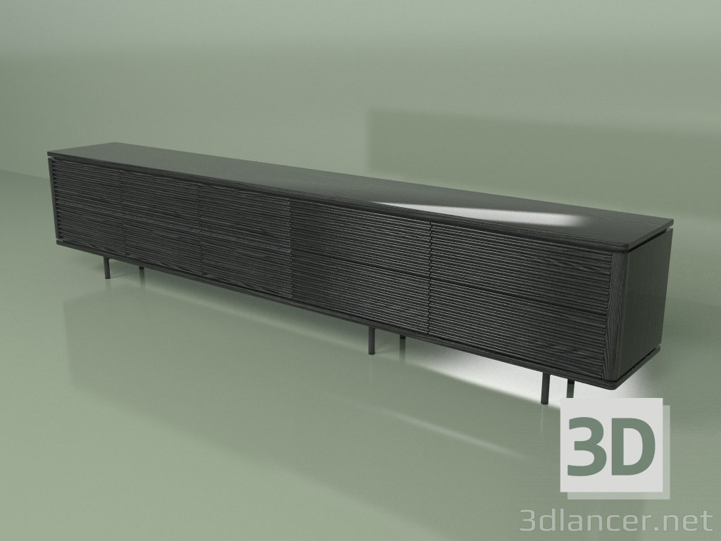 3 डी मॉडल दराज की साइडलाइन चेस्ट (काला) - पूर्वावलोकन
