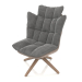 3d model Husk style armchair (grey) - preview