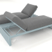 3d модель Двуспальная кровать (Blue grey) – превью