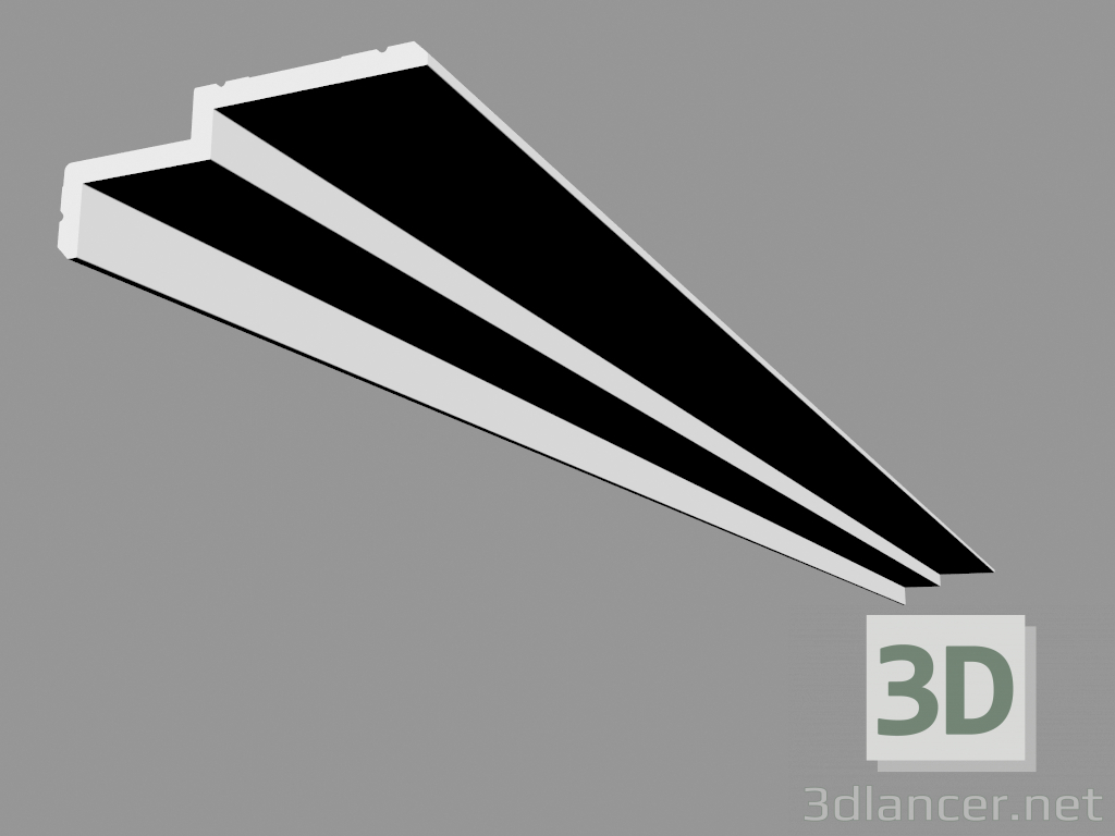 3d model Perfil para cortinas C391 - Pasos (200 x 6 x 16 cm) - vista previa