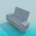 modèle 3D Confortable petit canapé - preview