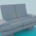 3d model Cómodo sofá pequeño - vista previa