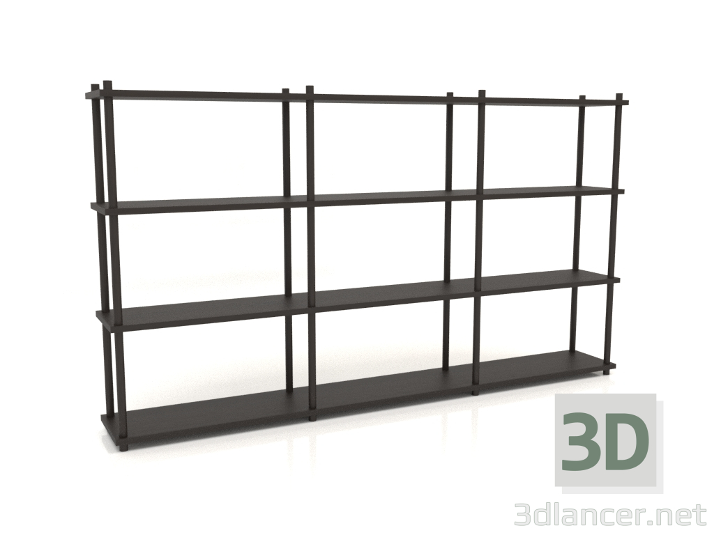 3d model Bookcase ST 04 (1500х200х848, wood brown dark) - preview