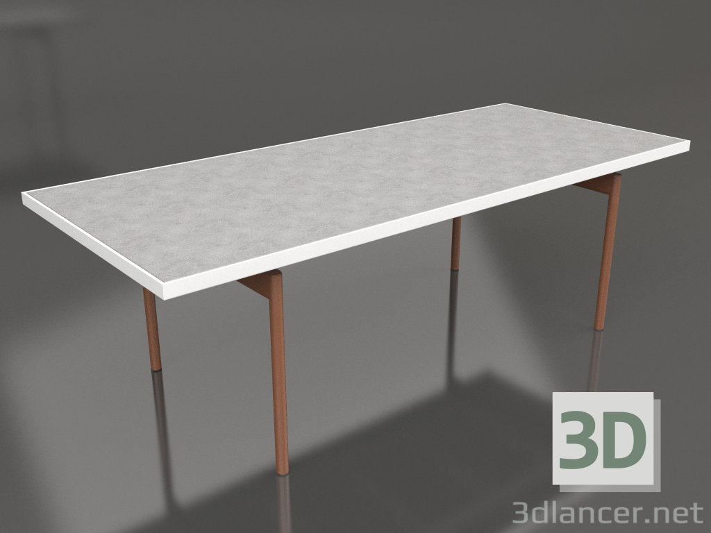 3D modeli Yemek masası (Beyaz, DEKTON Kreta) - önizleme