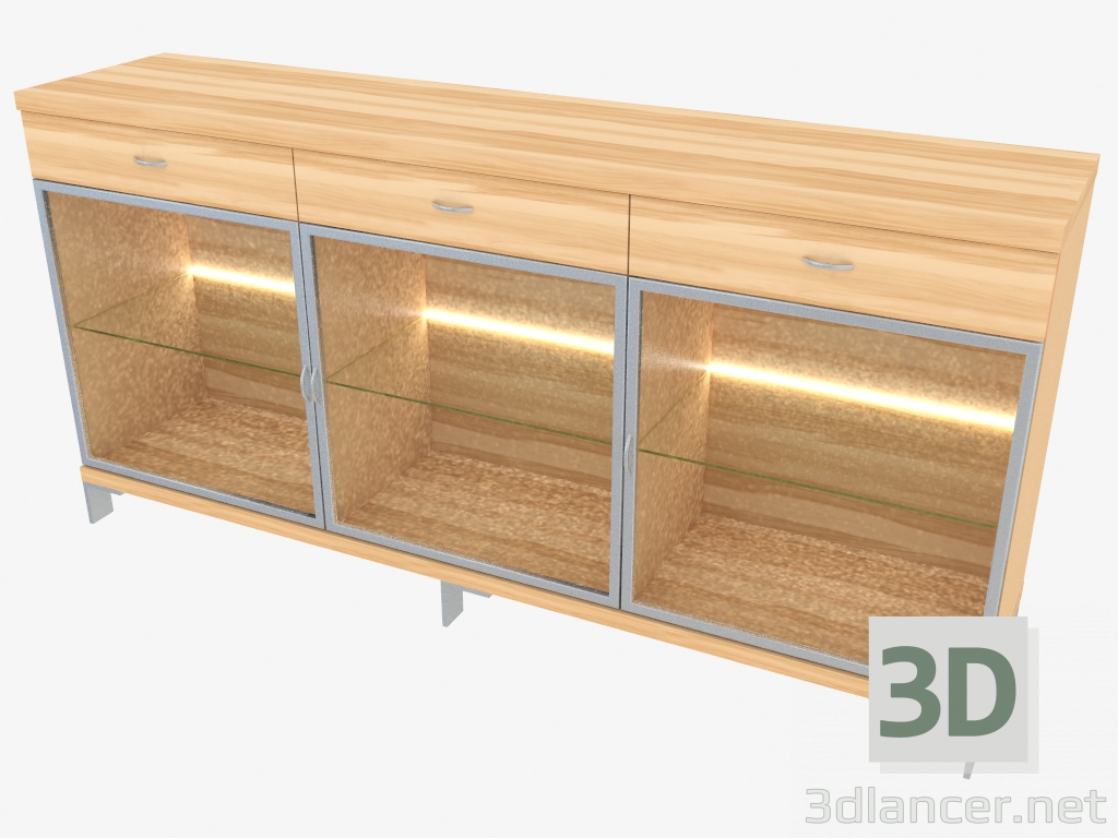3d model Three-section buffet (150-42-3) - preview