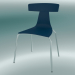 modello 3D Sedia impilabile REMO sedia in plastica (1417-20, plastica verde blu, cromo) - anteprima