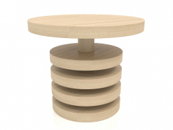 कॉफी टेबल जेटी 04 (डी = 600x500, लकड़ी सफेद)
