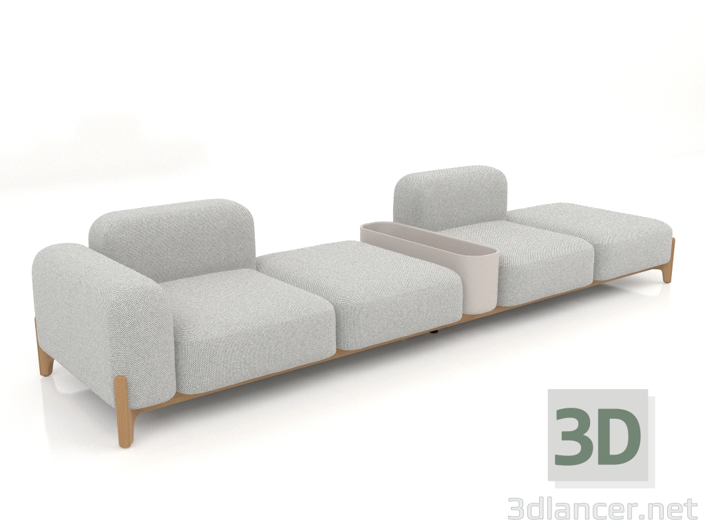 modèle 3D Canapé modulable (composition 19) - preview