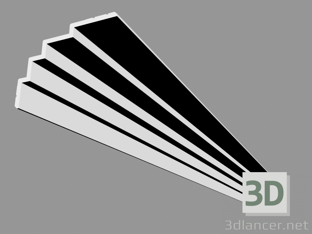 modello 3D Cornice C393 - Gradini (200 x 15 x 21 cm) - anteprima