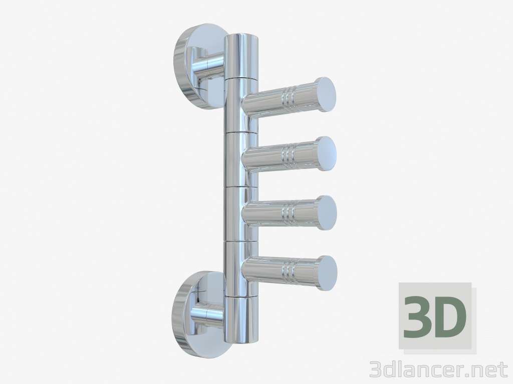 modello 3D Supporto di asciugamani VEER-4 rotante (L 88) - anteprima