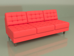Section three-seater Cosmo (Red leather)