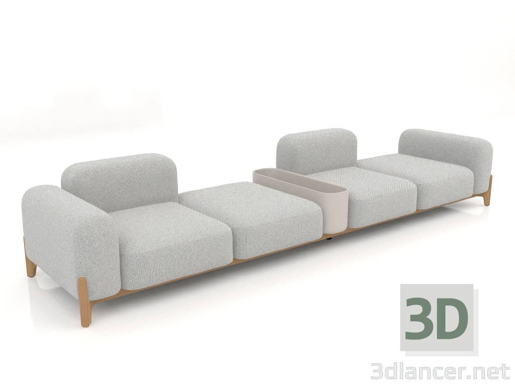 modèle 3D Canapé modulable (composition 20) - preview