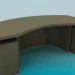 3d model Desk curved - preview