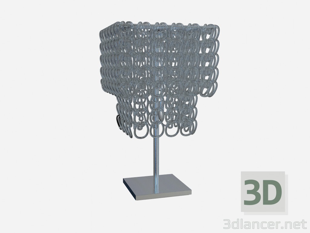 modello 3D Cristallo tavolo Lampada Lampada piazza - anteprima