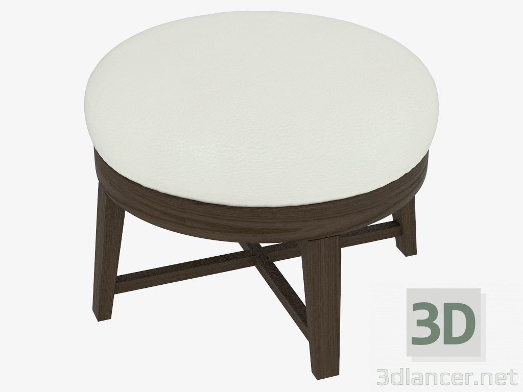 3d model Poof on a wooden frame Ferro (H 37) - preview