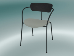 Pabellón de la silla (AV4, H 76cm, 52x56cm, roble lacado negro, Balder 612)