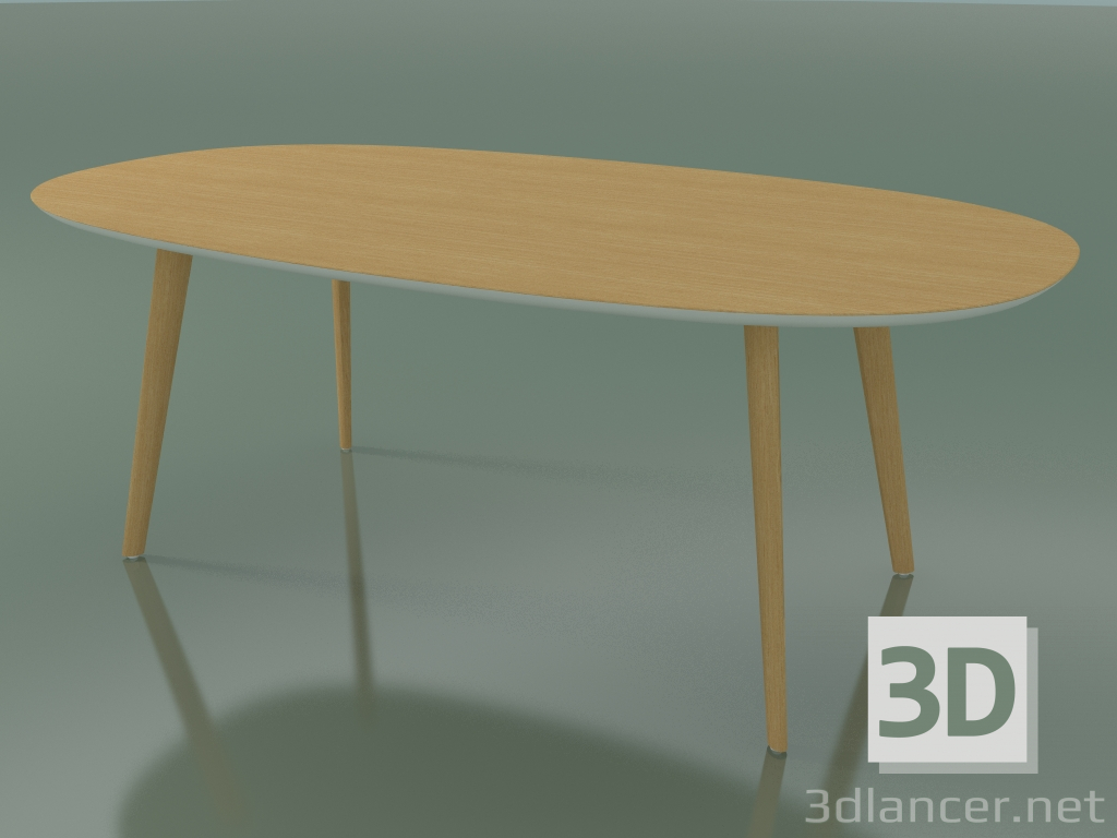 modello 3D Tavolo ovale 3507 (H 74 - 200x110 cm, M02, rovere naturale, opzione 2) - anteprima