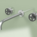 3d model Wall-mounted set of 2 separate mixers with spout (20 11 V, AS-ON) - preview