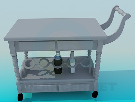 3D Modell Trolley-Kellner - Vorschau