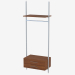 3d model Rack with shelf, two drawers and a crossbar for hangers - preview