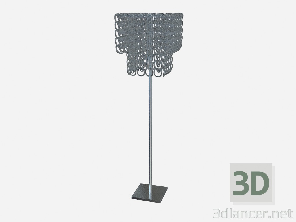 3D Modell Stehleuchte Kristall Stehlampe - Vorschau