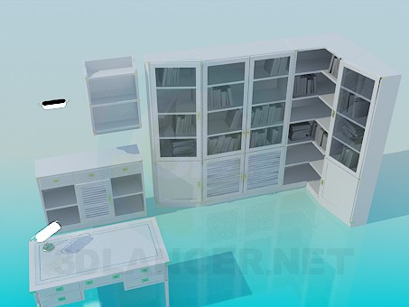 3D Modell Die Möbel im Zimmer - Vorschau