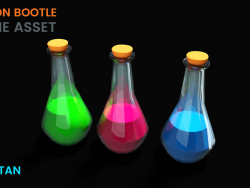 3D Poison Bottle Game asset