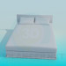 modèle 3D Lit avec oreillers - preview