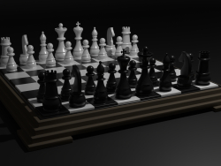 Tablero de ajedrez con figuras.