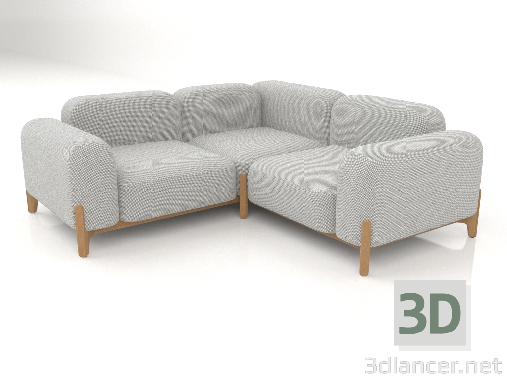 3D modeli Modüler kanepe (bileşim 23) - önizleme