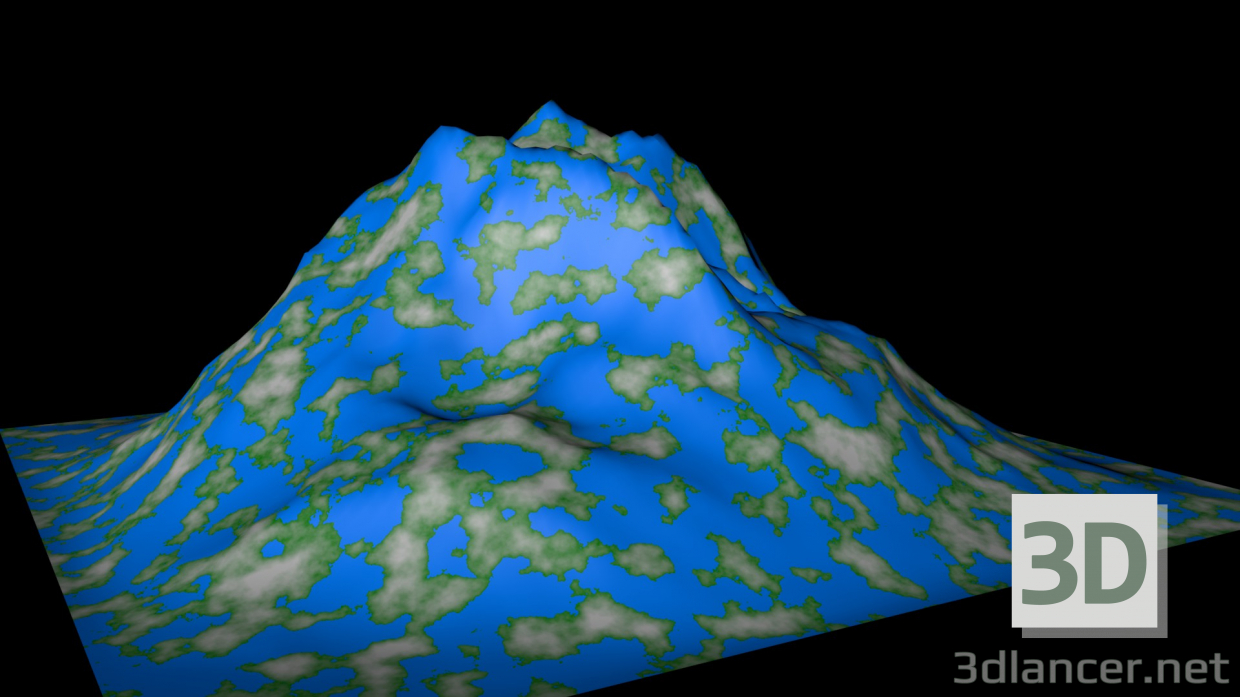 modello 3D modello di montagna - anteprima