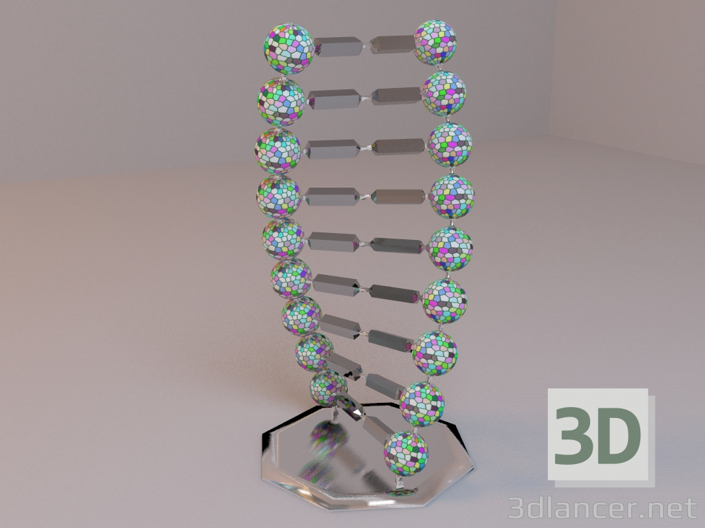 3d model Estatuilla de ADN - vista previa