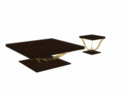 Coffee table and side table by Teseo