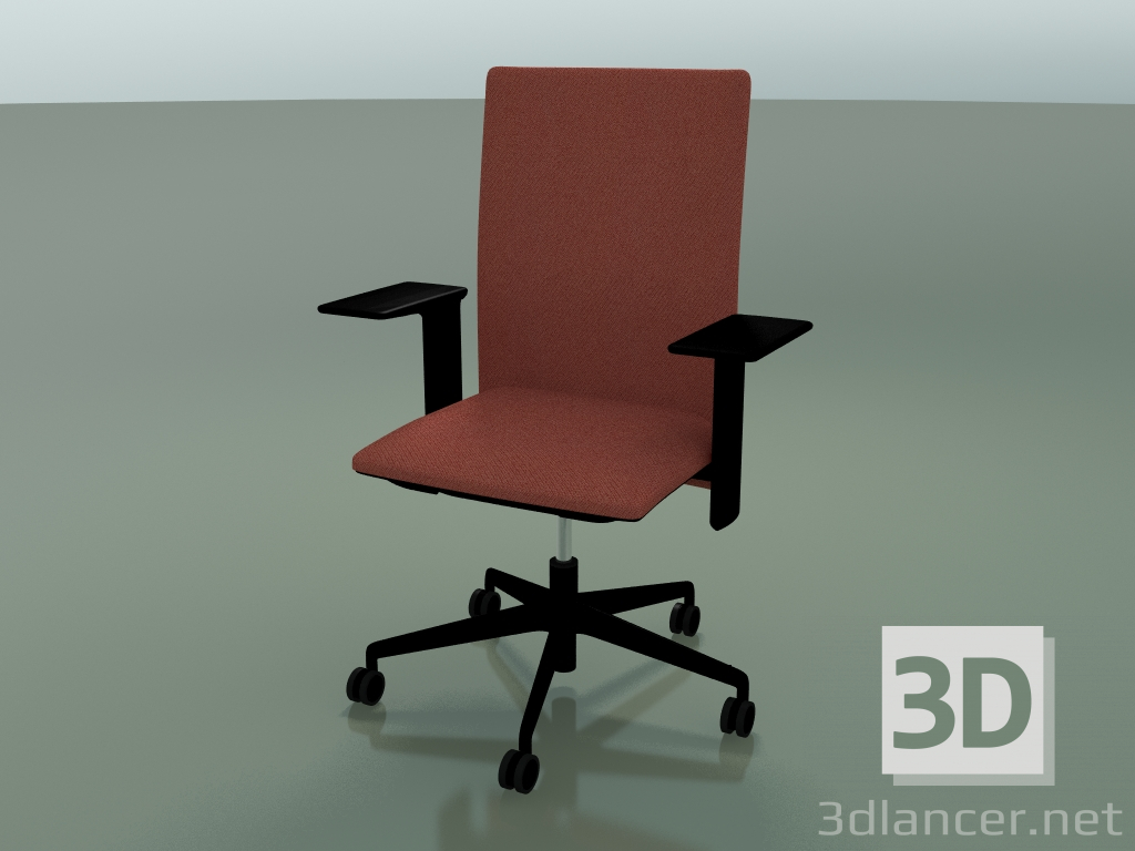 3D Modell Stuhl mit hoher Rückenlehne 6503 (5 Rollen, abnehmbare Polsterung, verstellbare 3D-Armlehne XL, V39) - Vorschau