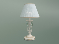 Lampe de table 10054-1 (blanche avec cristal Strotskis doré clair)