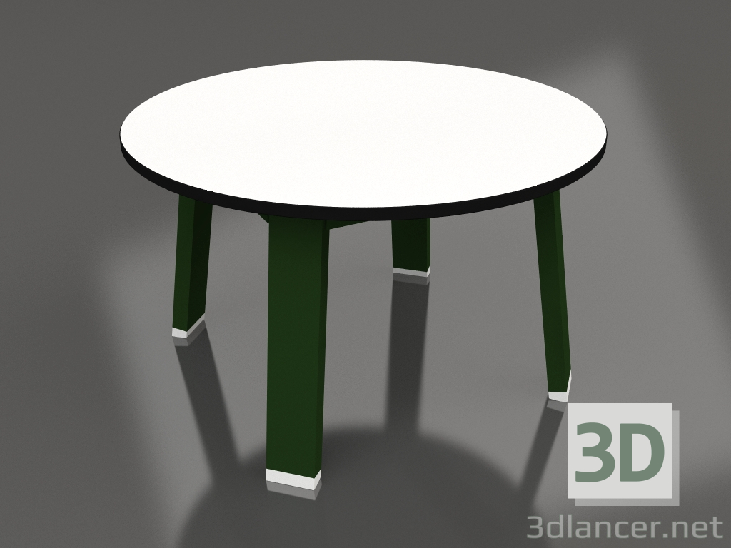 3d model Round side table (Bottle green, Phenolic) - preview