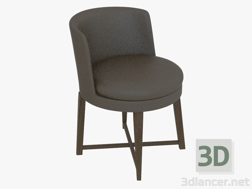 3D Modell Stuhl auf einem Holzrahmen Poltroncina da Tavolo - Vorschau