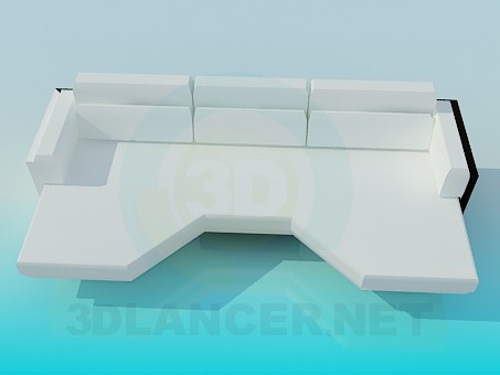 modèle 3D Canapé excentrique - preview