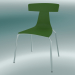 3d модель Стул стекируемый REMO plastic chair (1417-20, plastic fern green, chrome) – превью
