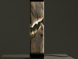 Luminaria de epoxy y madera