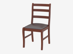 Cena de la silla con asiento de cuero