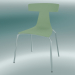 3d model Stackable chair REMO plastic chair (1417-20, plastic pastel green, chrome) - preview