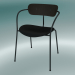 3d model Chair Pavilion (AV4, H 76cm, 52x56cm, Walnut, Leather - Black Silk) - preview