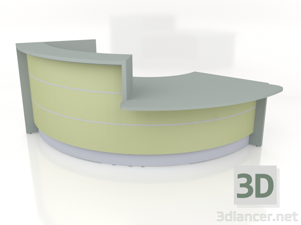 modèle 3D Banque d'accueil Valde LAV30L (2922x1486) - preview