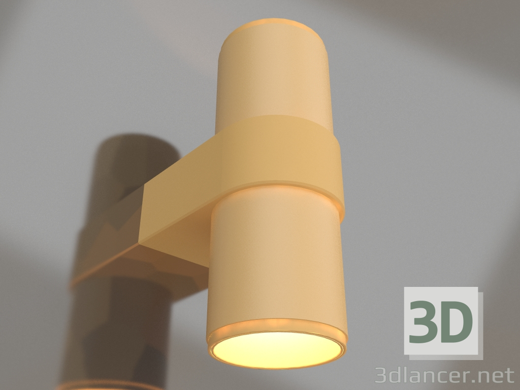 modello 3D Lampada SP-SPICY-WALL-TWIN-S180x72-2x6W Day4000 (GD, 40 gradi) - anteprima