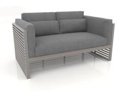 2-Sitzer-Sofa mit hoher Rückenlehne (Quarzgrau)