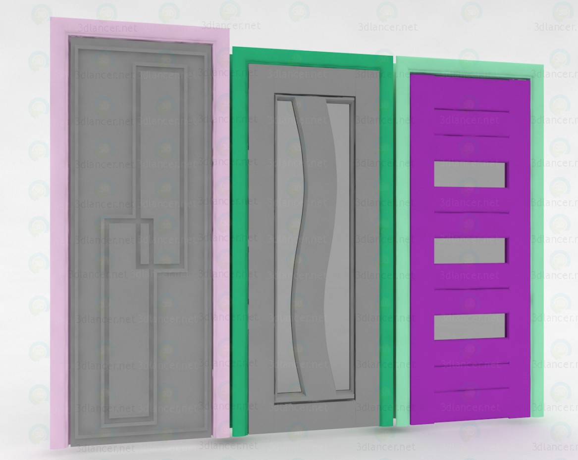 3d модель Двери межкомнатные – превью