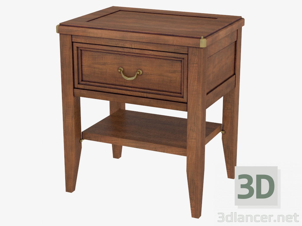 3d model Nightstand with one drawer and shelf - preview
